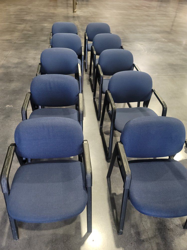  Office Chairs  For Desk, Conference Table Or Stand Alone Use.  Buy All 10 Chairs For $200.