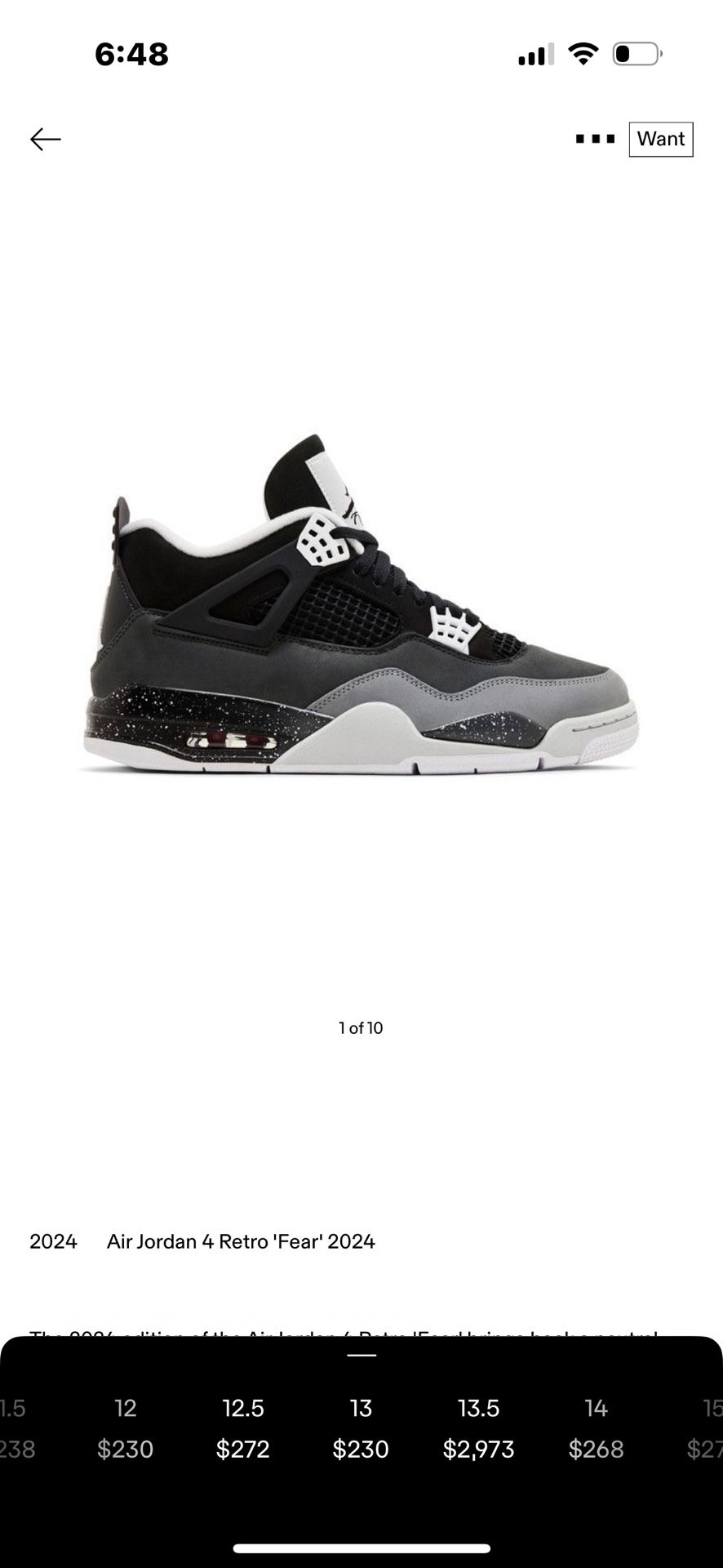 Jordan 4 Size 13