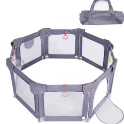 Foldable baby playpen for baby and pets (bottom pad /ocean ball not included)