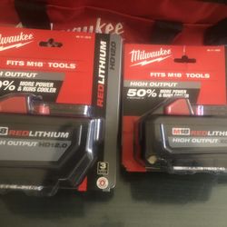 Milwaukee M18 18-Volt Lithium-Ion High Output 12.0Ah,8.0Ah Battery Packs