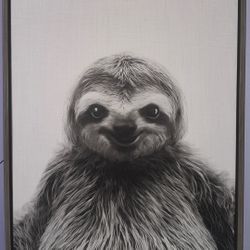 Big Sloth Framed Painting 