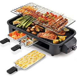 Pukomc 2 in 1 Electric Indoor Grill