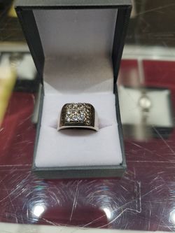 14kt Mns YG Ring 10.4grms 9/.09 Pts Diamonds