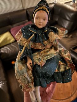 Vintage Porcelain Costume Doll