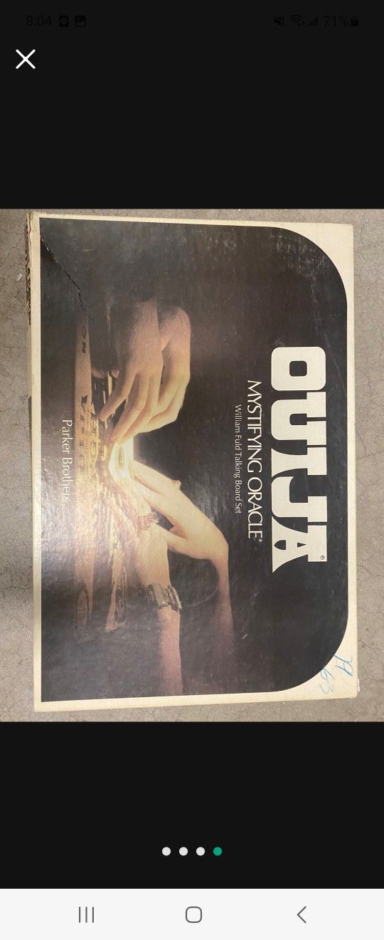 Two Set Of 1972 OUIJA Mystifying Oracle Board Game William Fuld Talking Board Parker Bros.