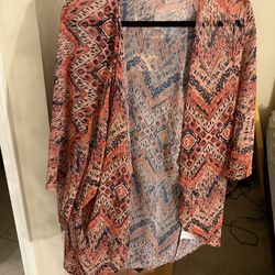 Boho print shawl