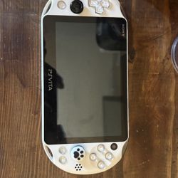 Modded WHITE PS VITA 2000 (LCD) (With charger)