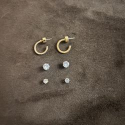 Bundle of costume earrings