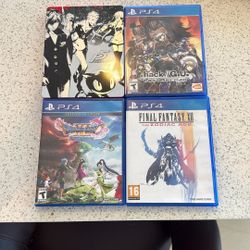 PS4 RPG Games Persona 5, Final Fantasy XII, Dragon Quest XI, .hack