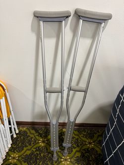 Aluminum Underarm Crutches Pair