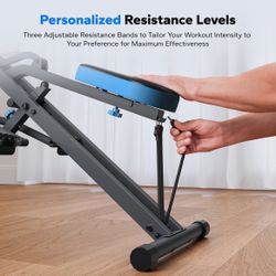 MERACH Squat Machine Adjustable Resistance Glutes Workout Foldable Easy Setup