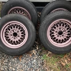 CUSTOM ROSE GOLD BBS BMW RIMS 15”