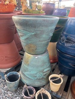 Clay pots $50.00 each or 2X$85.00