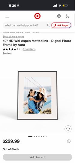 Aura Aspen 12" HD WiFi Digital Photo Frame