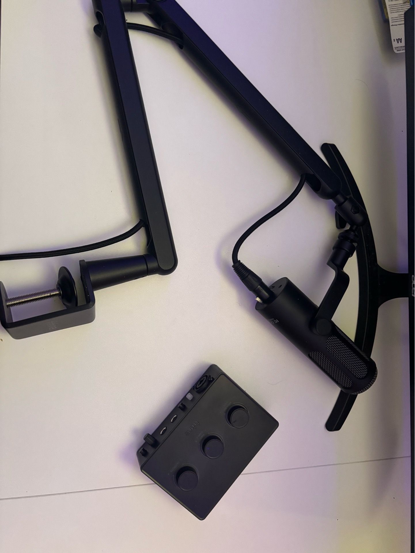 Condenser Microphone + Boom Arm + Audio Mixer Bundle