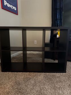 Black Cube Storage Shelf Unit