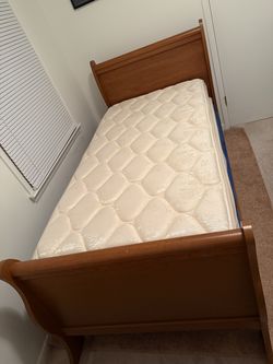 Twin size bed frame and mattress. And box