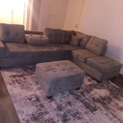 Gray Sectional Couch Fairly New