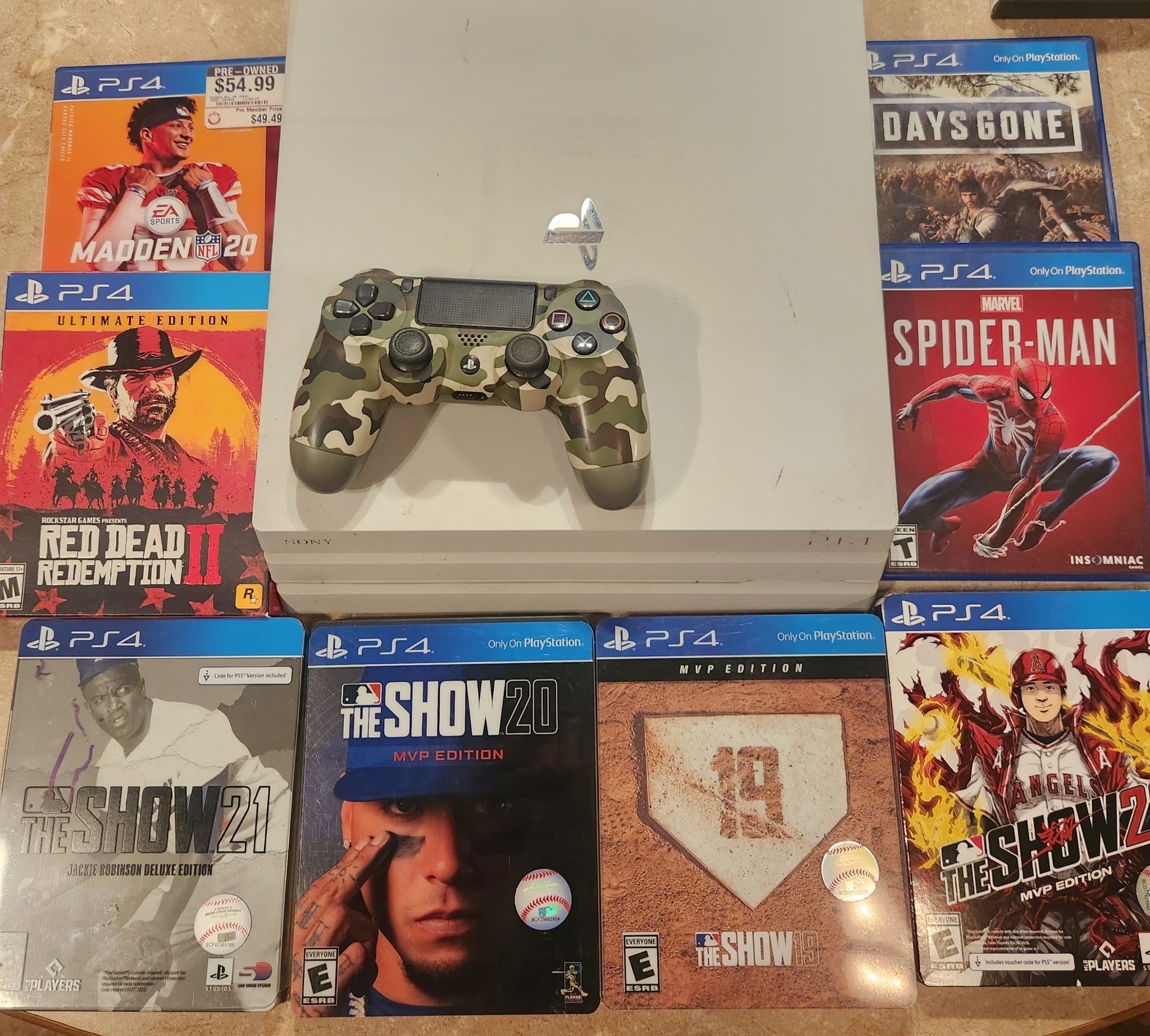 PlayStation 4 With Controller And 8 Games