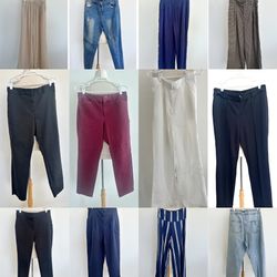 12 Pairs of Women’s Pants/Trousers Sizes 10-12 (L To XL)