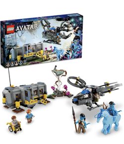 LEGO Avatar Floating Mountains Site 26 & RDA Samson 75573 Building Set - Helicopter Toy Featuring 5 Minifigures and Direhorse Animal Figure, Movie Ins