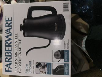 Farberware 1 Liter Gooseneck Electric Kettle, Black