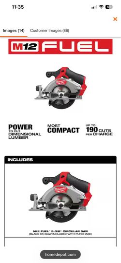 MILWAUKEE M12 FUEL 5 3/8 circular saw