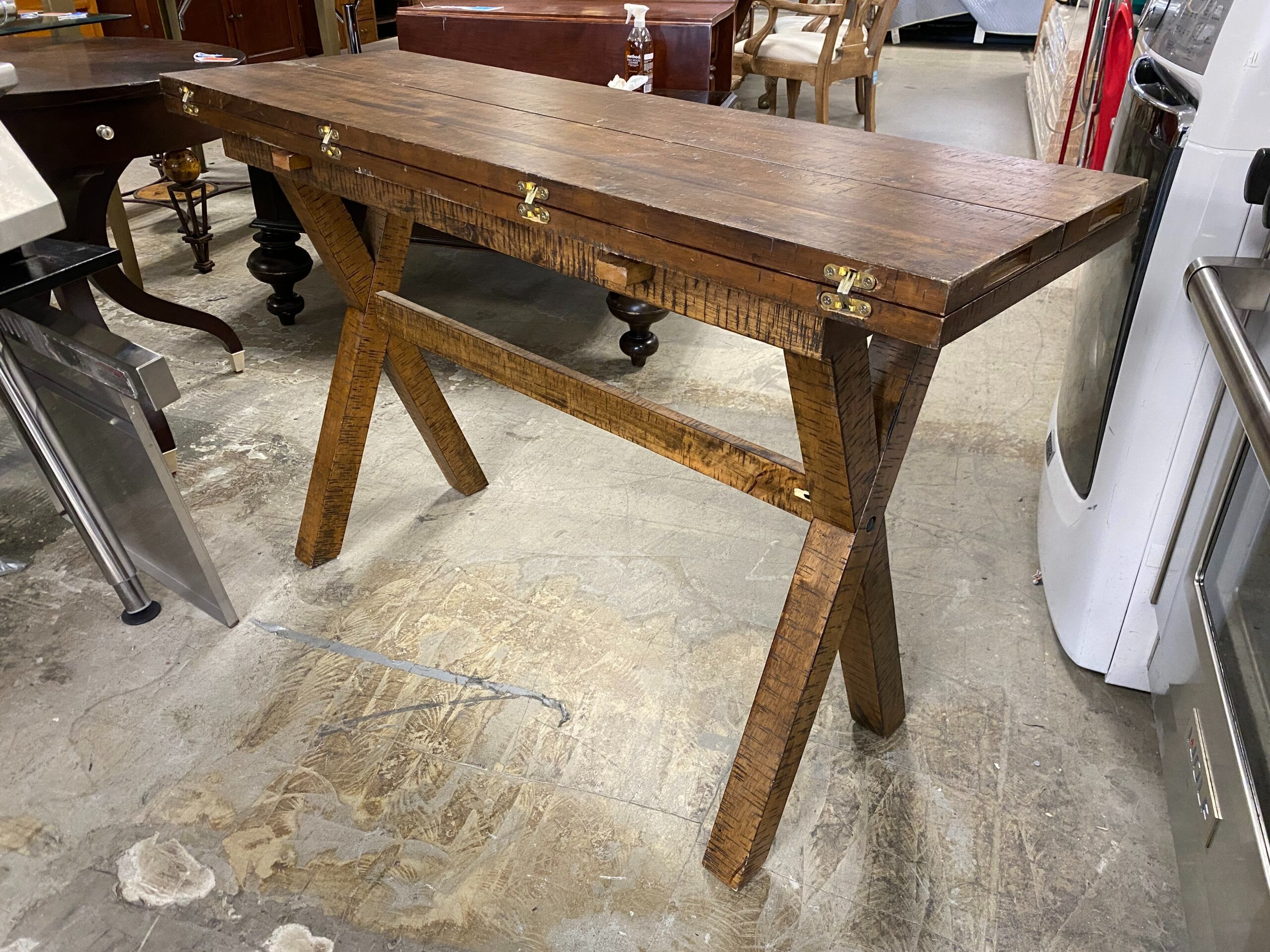 Dark Rectangular Extendable Dining Table