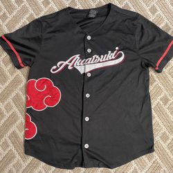 Lunch Box Naruto Akatsuki Baseball Jersey Shirt Adult Cartoon Mens XL