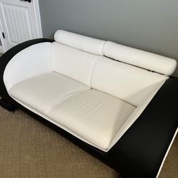 Black And White Contemporary Sofa Set