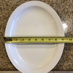 High Quality Oval White Porcelain Plate 11.5” X 9”