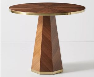 Round Walnut Bistro Table