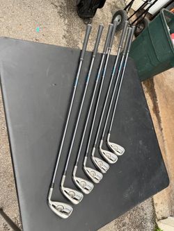 PING G Series Green Dot RH Iron Set 4-PW, UW (7 Clubs) SR-Flex CFS 65 Graphite 7 Iron 37”