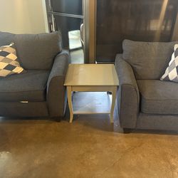 Pair of Albany Endurance Denim Accent Chairs – Harlequin Blue