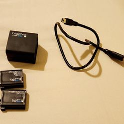 Original GoPro Dual Battery Charger and 2 Batteries for HERO4 Black/HERO4 Silver