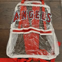 Angels Baseball Clear Plastic Backpack