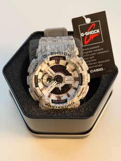 Casio G-Shock Watch Grey Graffiti Pattern
