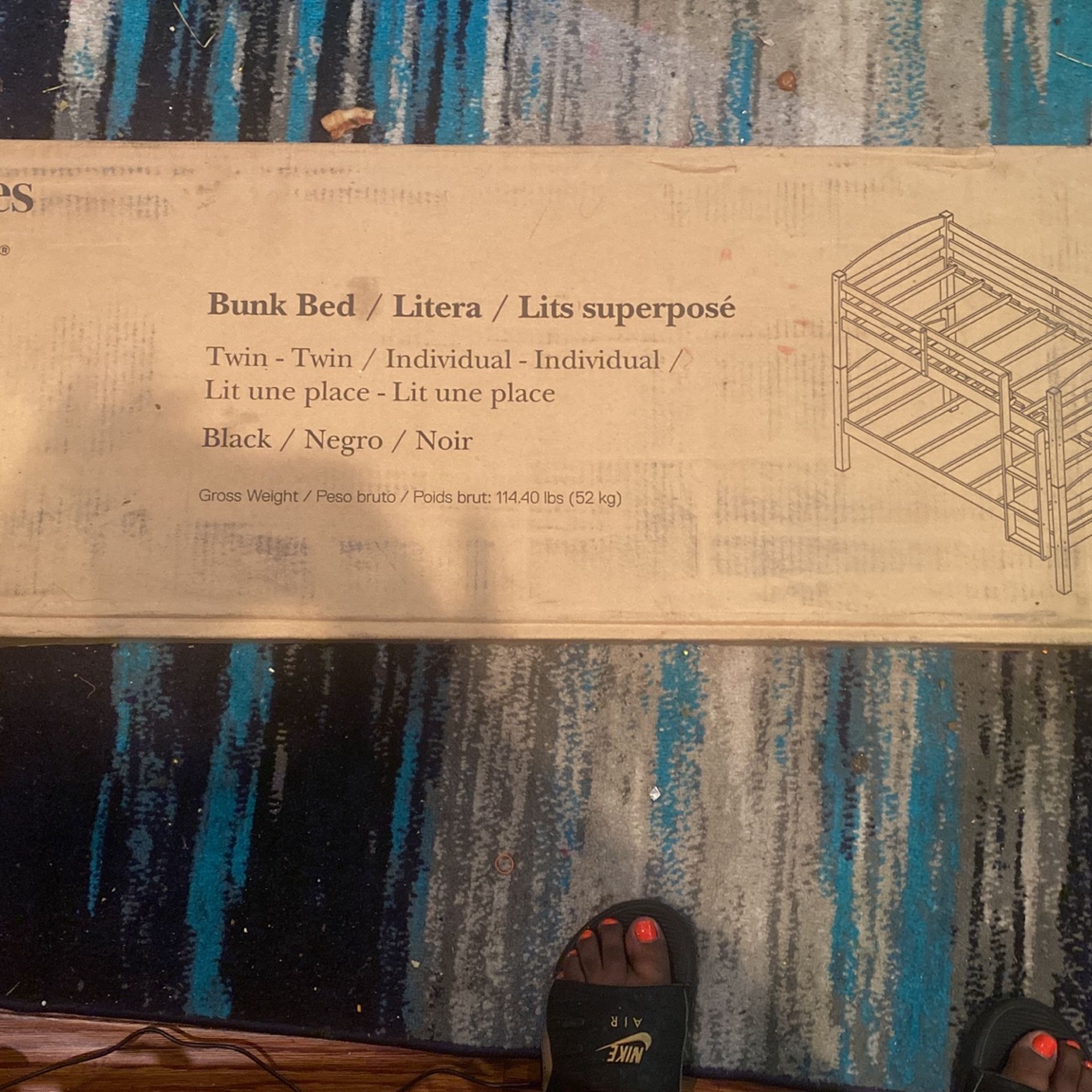 Kids Bunk Bed(Black) For Sale (Box Never Opened)