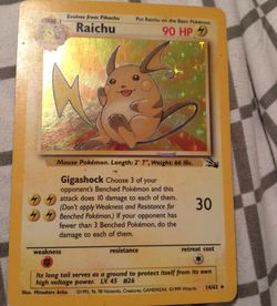 Holographic Raichu 14/62 Pokemon Card