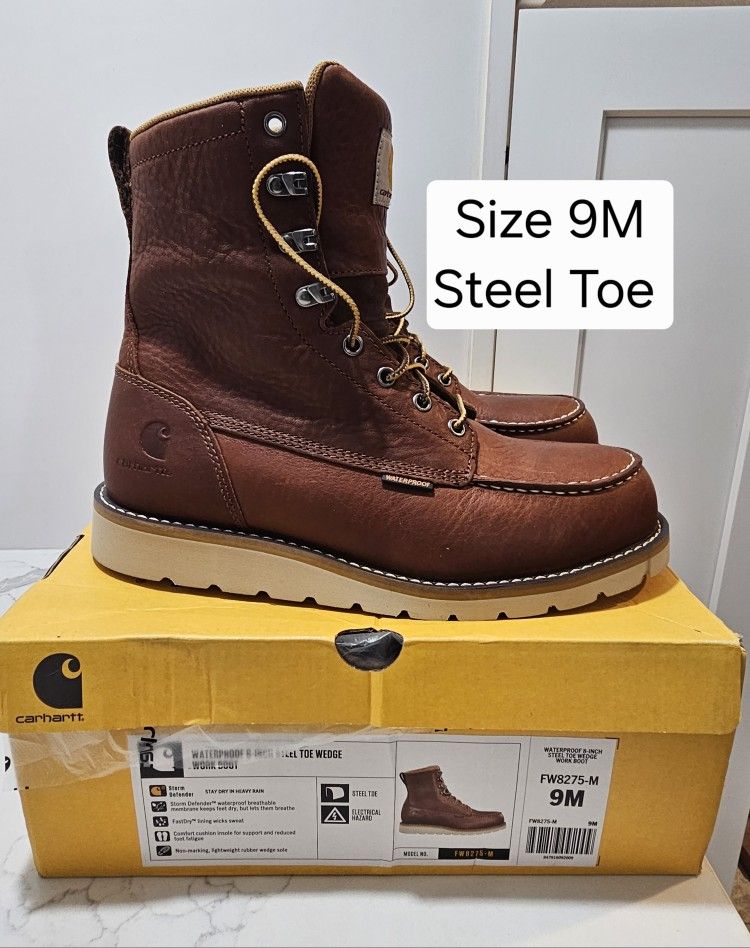 Carhartt Steel Toe Work Boots Size 9