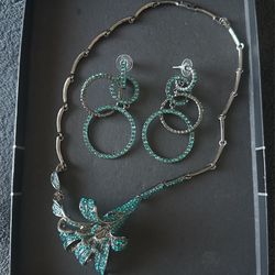 Necklace And Earring Set, Turquoise Necklace