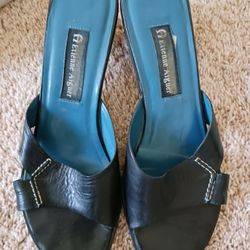Size 8.5 Black Leather Sandals