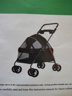 Pet Stroller (under 30 lbs)(Black) (see description)