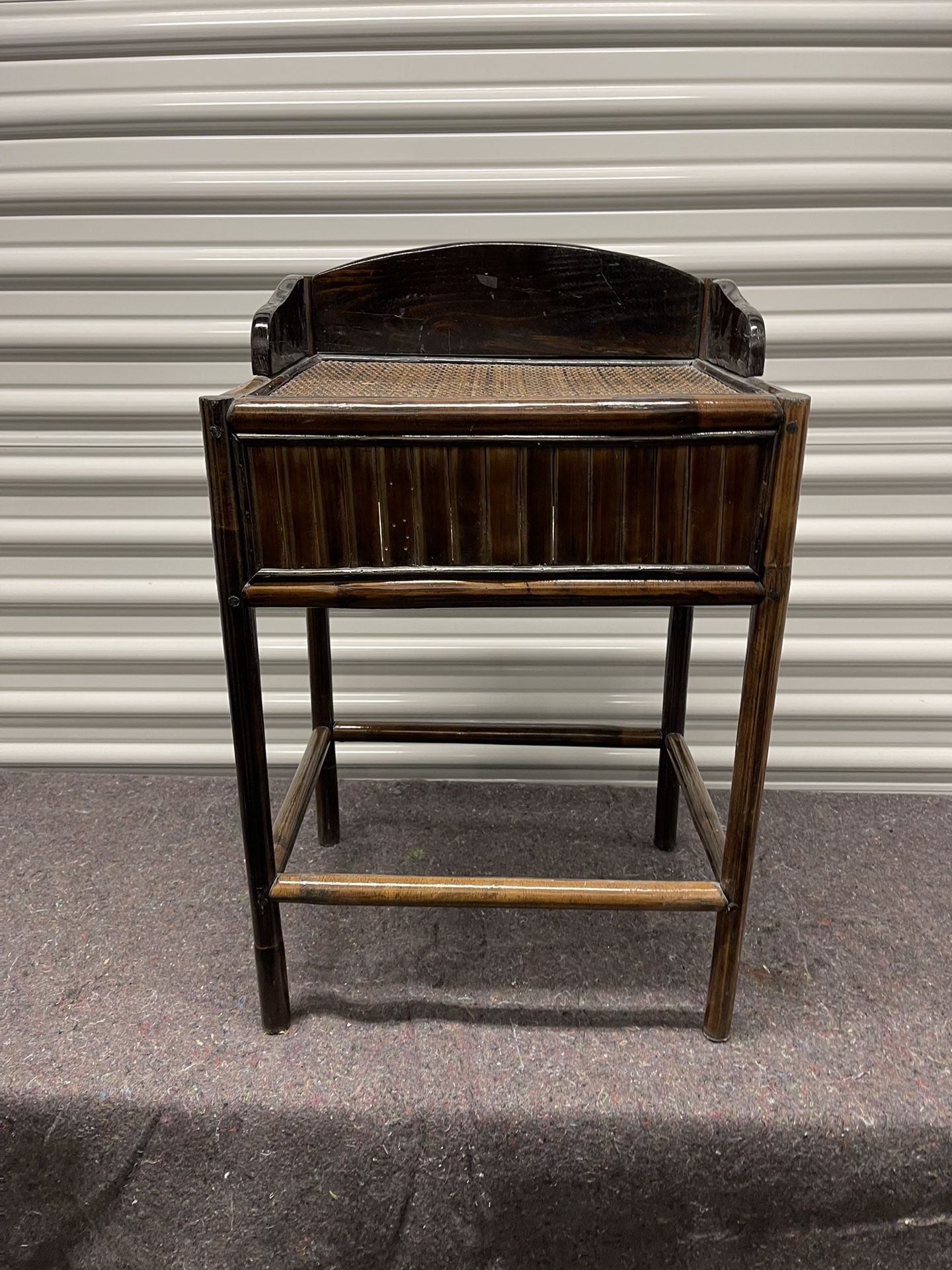 Small bamboo side table
