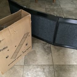 Dog Ramp for Car 71'' X-Long & 17.2" Wide Folding Dog Ramps for Large Dogs with Non-Slip Rug Surface Portable Dog Car Ramp for SUV Car & Truck, Outdoo