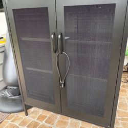 Black Metal Cabinet $50 