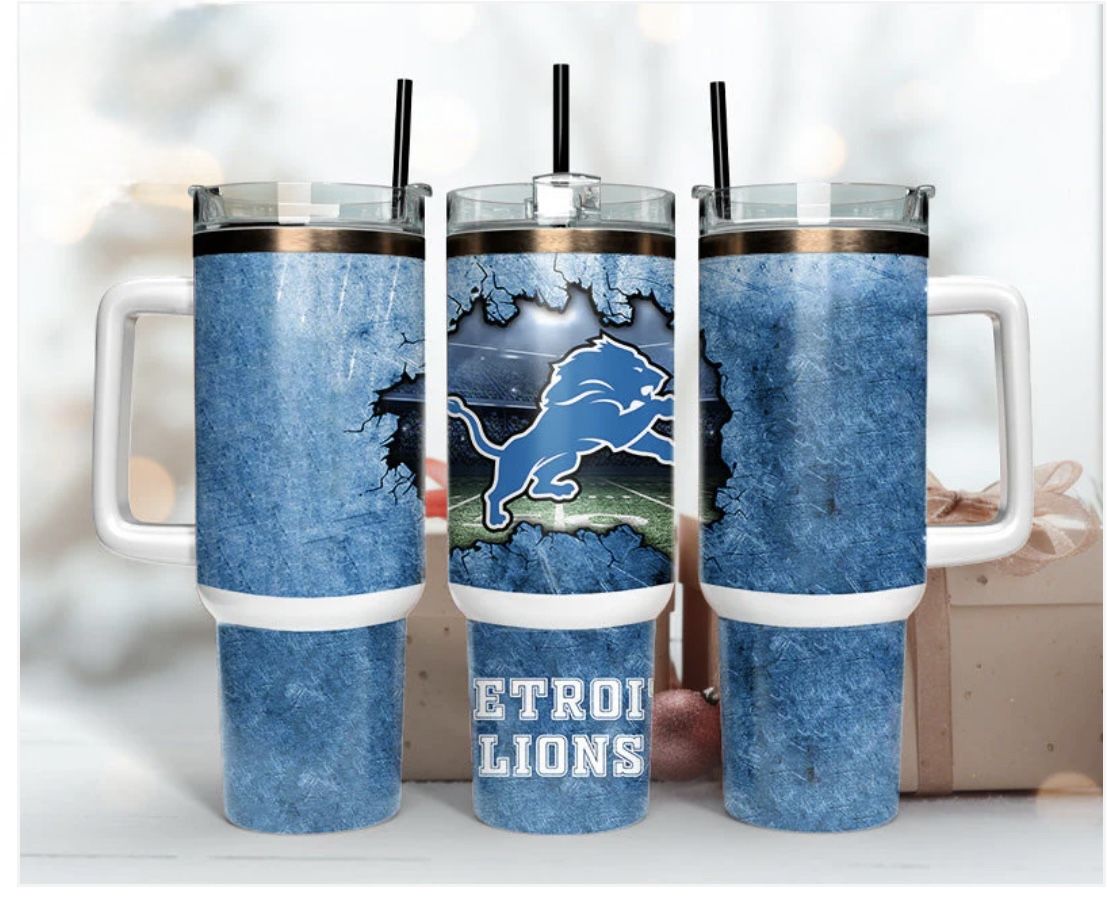 Detroit Lions Football 40oz Tumbler