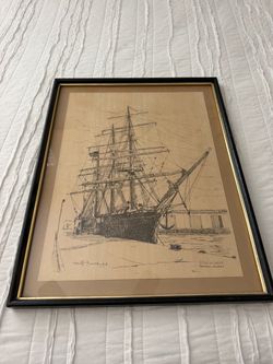19” vintage star of India Scott Kennedy 1969 frame framed art