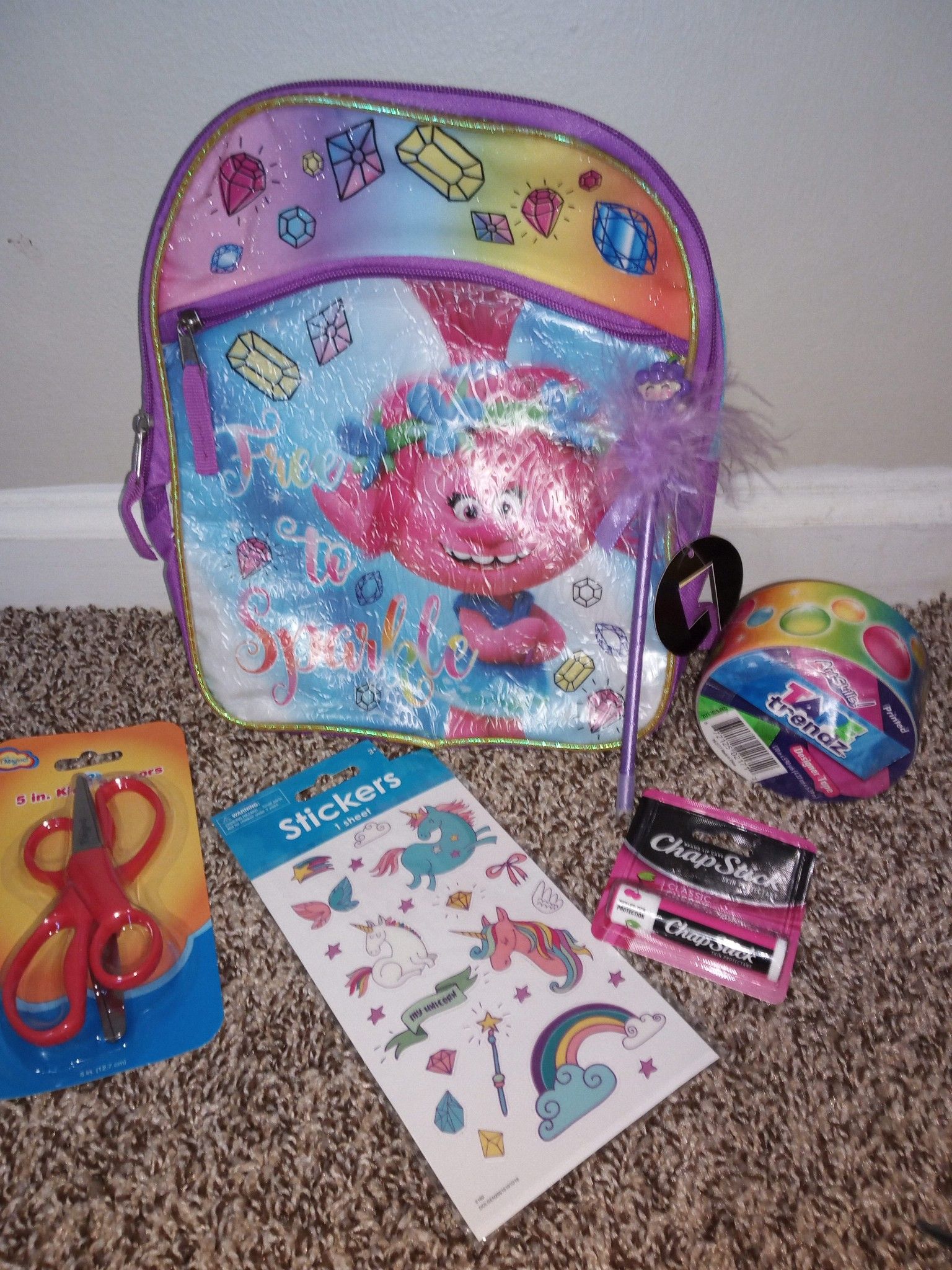 Trolls girls Backpack "Back to School" supplies. brand New!