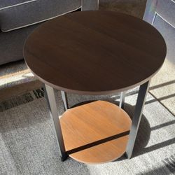  Wooden Side End Table with Storage Shelf